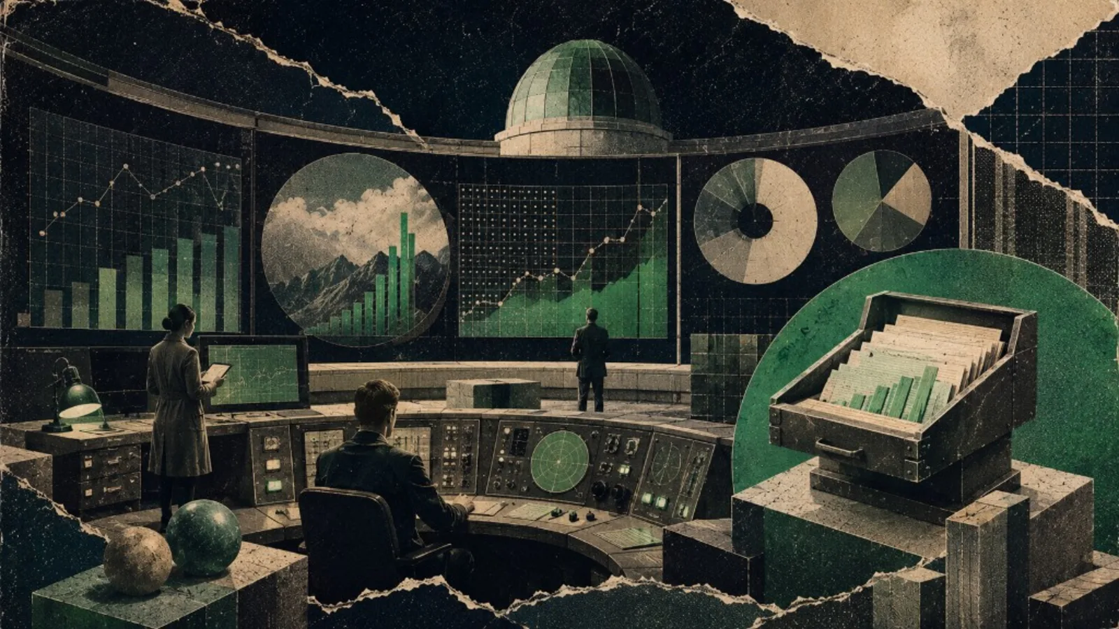 Editorial collage: product altar and commerce ritual for e-commerce creators